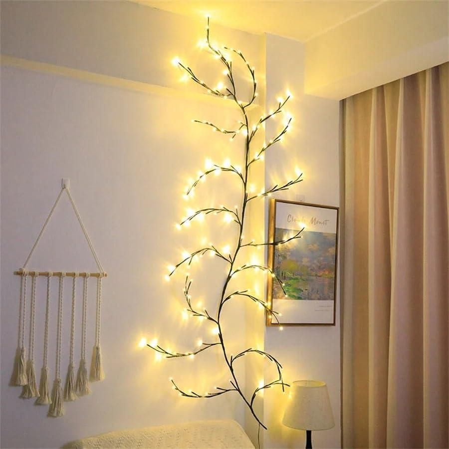 Whimsical LED Willow Branch Lights – Flexible Twinkle Fairy Lights for Enchanted Decor