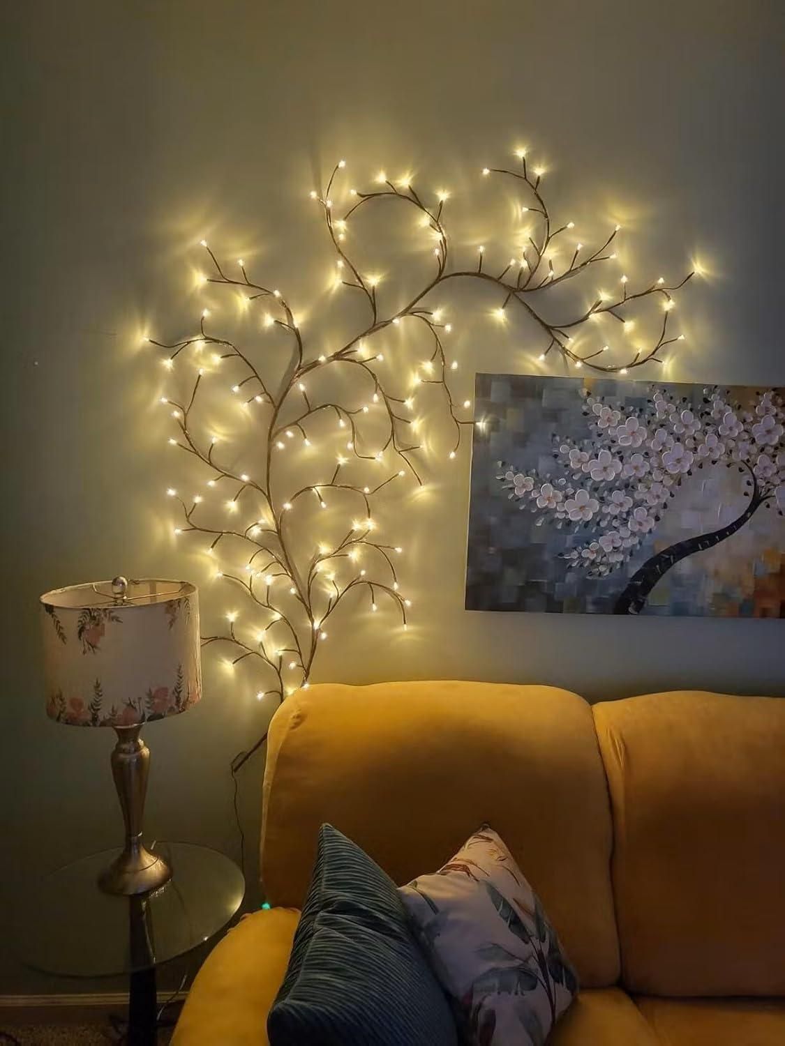 Whimsical LED Willow Branch Lights – Flexible Twinkle Fairy Lights for Enchanted Decor